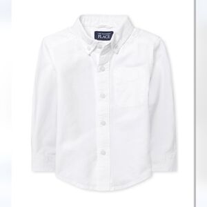 Children's place white button down shirt